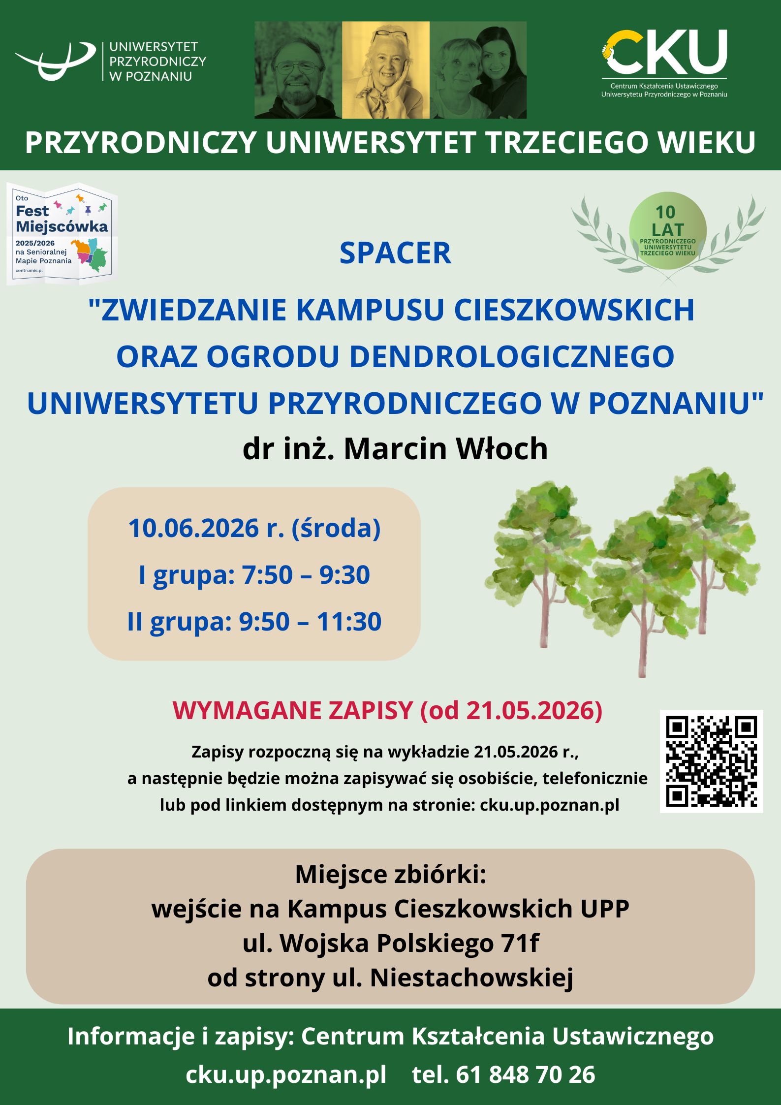 Warsztaty "Zwiedzanie Kolegium Cieszkowskich i Ogrodu Dendrologicznego"